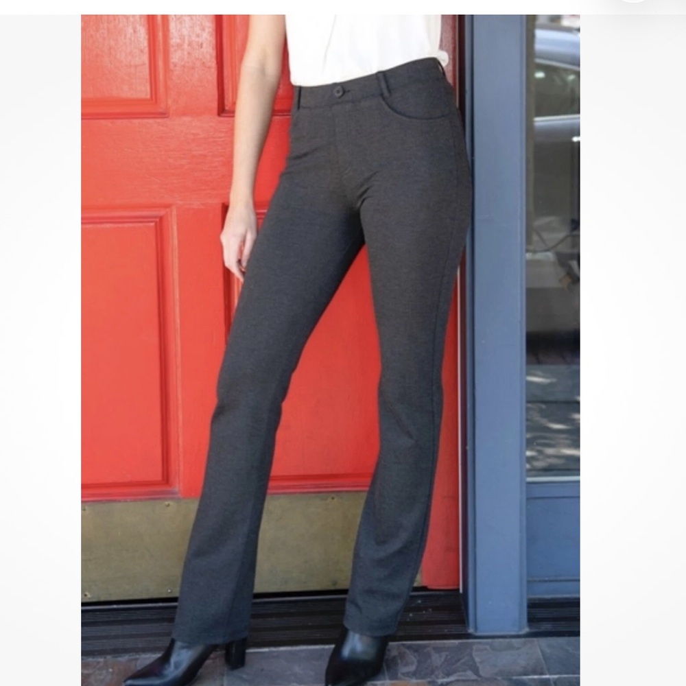 Betabrand Yoga Dress Pant Sz S Charcoal Gray Perfect for Travel